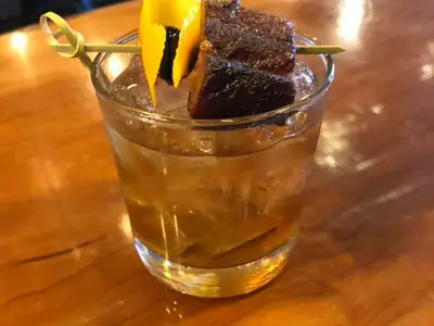 Bourbon cocktail paired with smoked BBQ