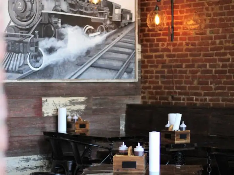 Guests dining at family-owned Old Town Smokehouse